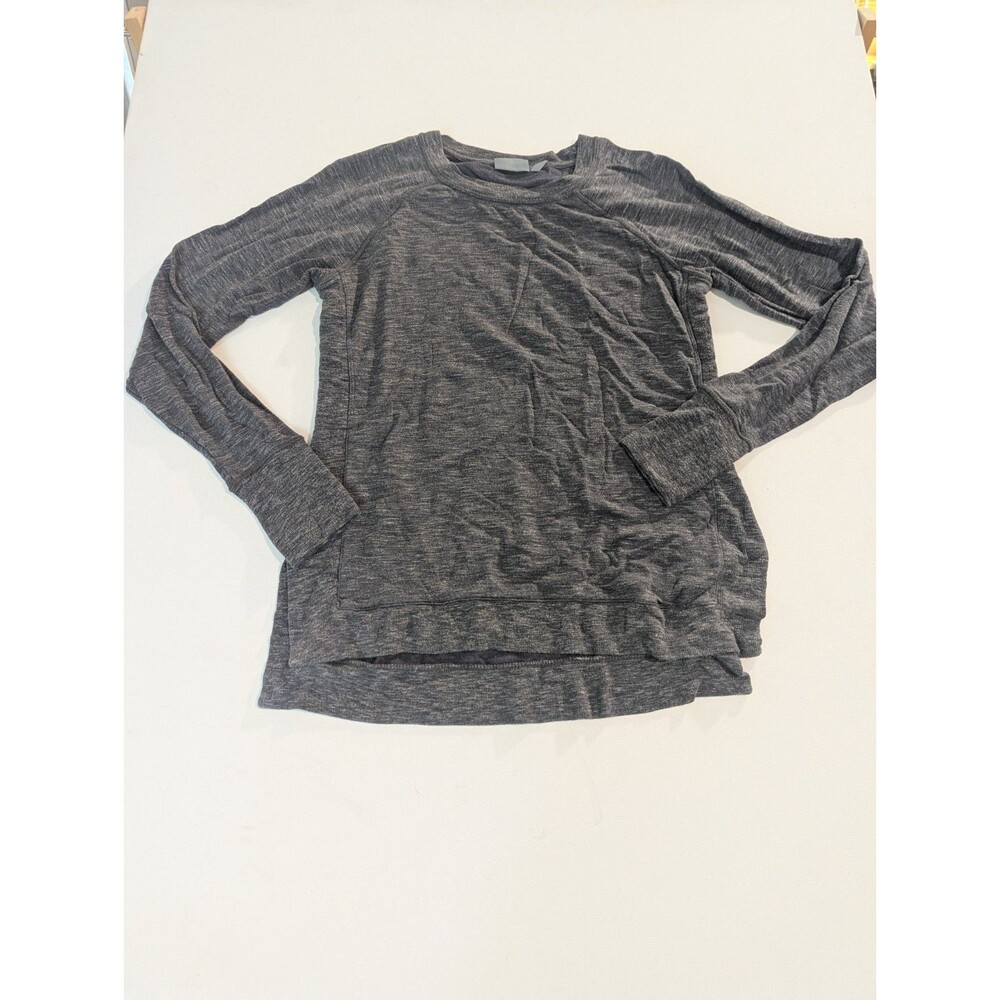 ATHLETA Womens S Coaster Luxe Sweatshirt Gray Long Sleeves Soft Pullover Top
